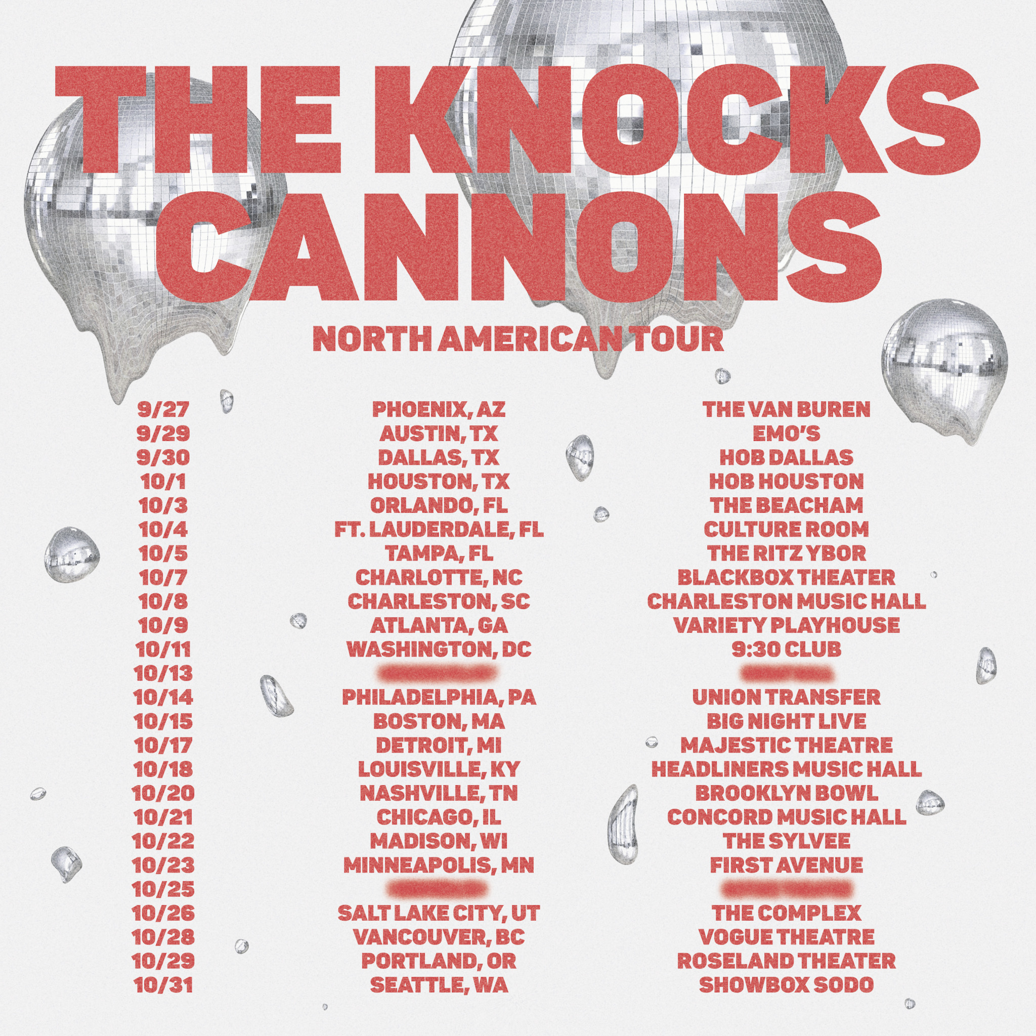 the knocks and cannons tour